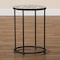 Baxton Studio Kaden Modern & Contemporary Multi-Colored Glass and Black Metal Outdoor Side Table 206-12125 - alternate 2